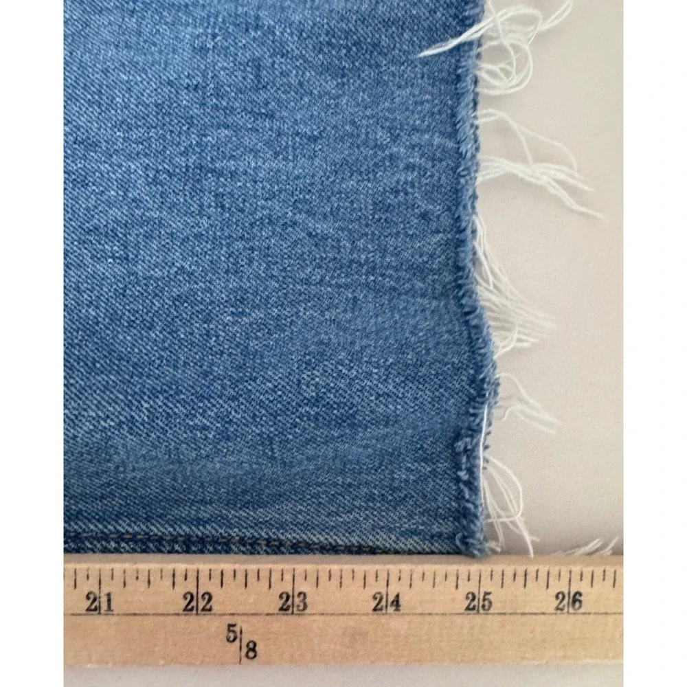 ZARA Womens High Rise Wide Leg‎ Jeans raw hem grunge baggy 90s Size 8 - Picture 7 of 7